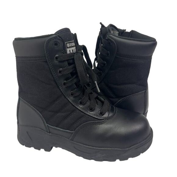 Original Swat  Boots Womens Sz 6 Black Leather Canvas Tactical Military Combat - Picture 1 of 14